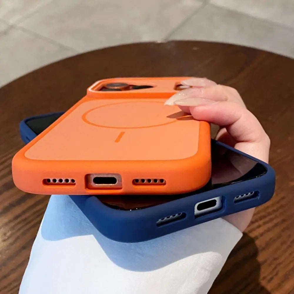 For iPhone 17 Pro Max 17Air Color collision For Magsafe Silicone Case For iPhone 16 15 14 Plus 13 12 Pro Max 11 Shockproof Cover