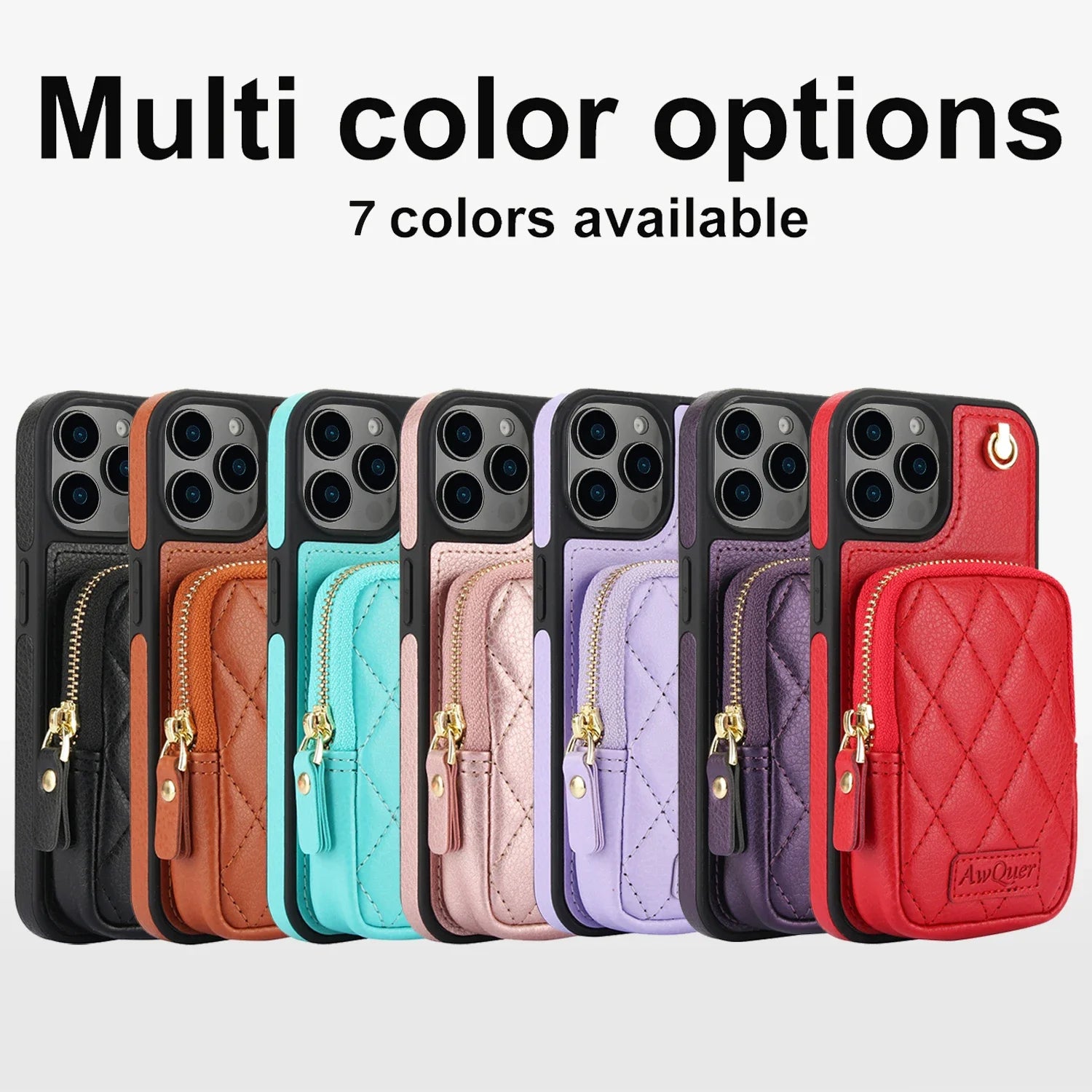 Zipper Cards Solt Leather Wallet Crossbody Lanyard Case For iPhone 16 Pro Max 14 15 13 12 11 14Plus Pocket Bag Hand Strap Cover