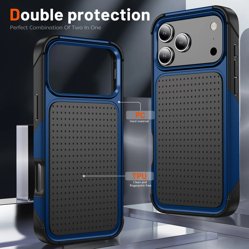Armor Shockproof Phone Case For iPhone 17 Air 16 15 14 13 12 11 Pro Max Plus Luxury Military Grade Matte Rugged Protective Cover