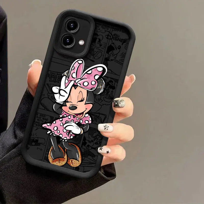 Disney Minnie Mickey Mouse Case for Motorola Moto Edge 70 60 Fusion 50 Pro 40 Neo G06 G56 G86 G85 G84 G75 G56 G53 G30 G14 Cover