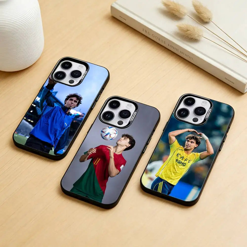 Football J-Joao F-Felix Phone Case For iPhone 17,16,15,14,13,12,11,Pro Max,Plus Candy Silver Cover