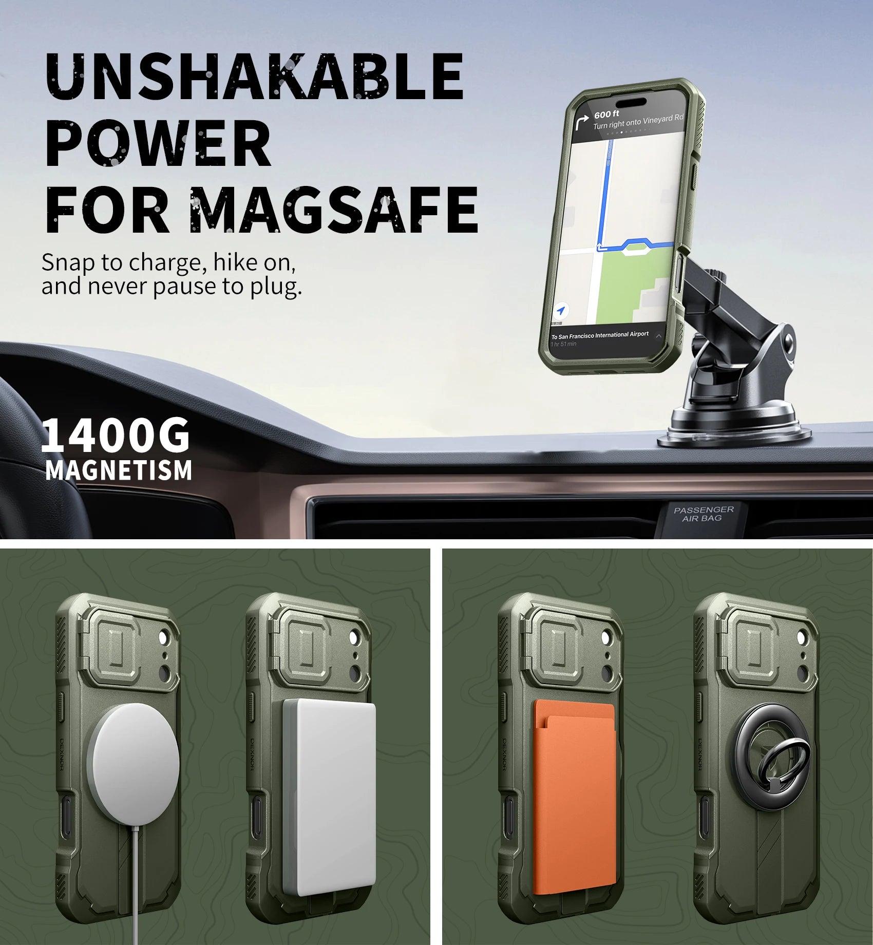 For iphone 17 pro max case with Camera Cover & Adjustable Kickstand Compatible With MagSafe Shockproof Magnetic Protective Cover