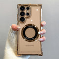 For Magsafe Plating Clear Cases For Samsung Galaxy S26 S25 S24 S23 Ultra S22 Plus S21 FE A36 A35 A34 A55 A54 A53 Magnetic Cover