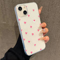 Lucky Heart-Shaped Soft Anti-Fall Clear Phone Case For iPhone 17 16 15 14 13 12 11 Pro Xs Max 8 Plus Mini Air X XR 17e 16e Cover