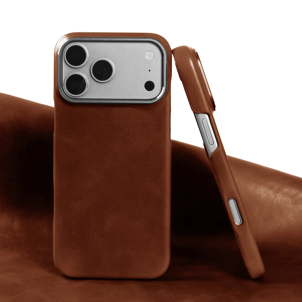 Oil Wax Luxury Genuine Leather Case For iphone 17 Pro Max Air 14 15 16 13 Phone Case Back Cover Coque Metal Camera Bumper Frame