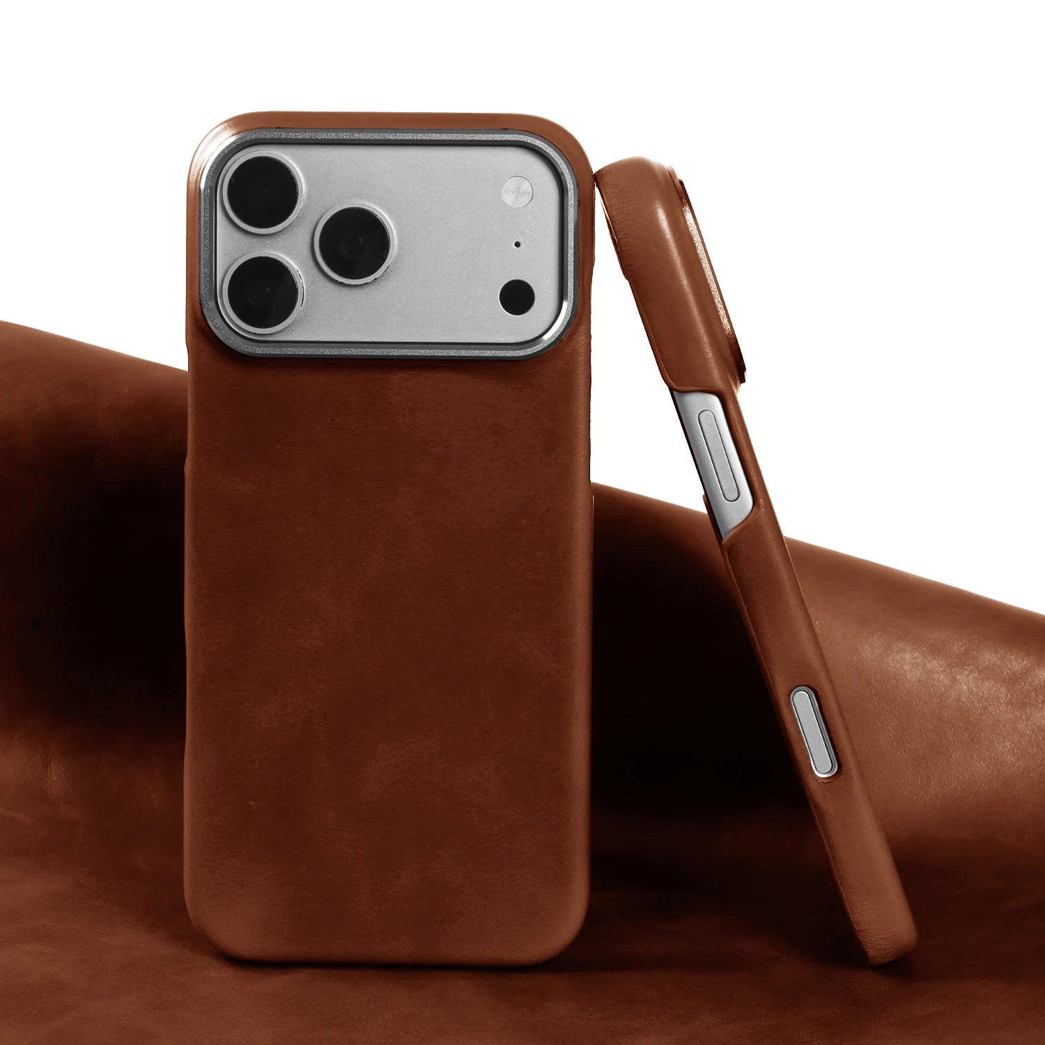 Oil Wax Luxury Genuine Leather Case For iphone 17 Pro Max Air 14 15 16 13 Phone Case Back Cover Coque Metal Camera Bumper Frame