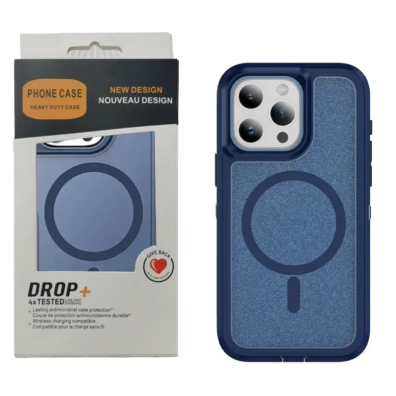 Defender For Magsafe Case for IPhone 17Pro Max Air 16 15 14 13 12 Ott Armor Box Wireless Charger Anti-drop Protect Cover