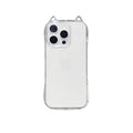 Cute Cat 3D Ears Transparent Phone Case For iPhone 17 Pro Max Air 16 15 13 11 12 14 Plus Soft Clear TPU Back Cover Shell