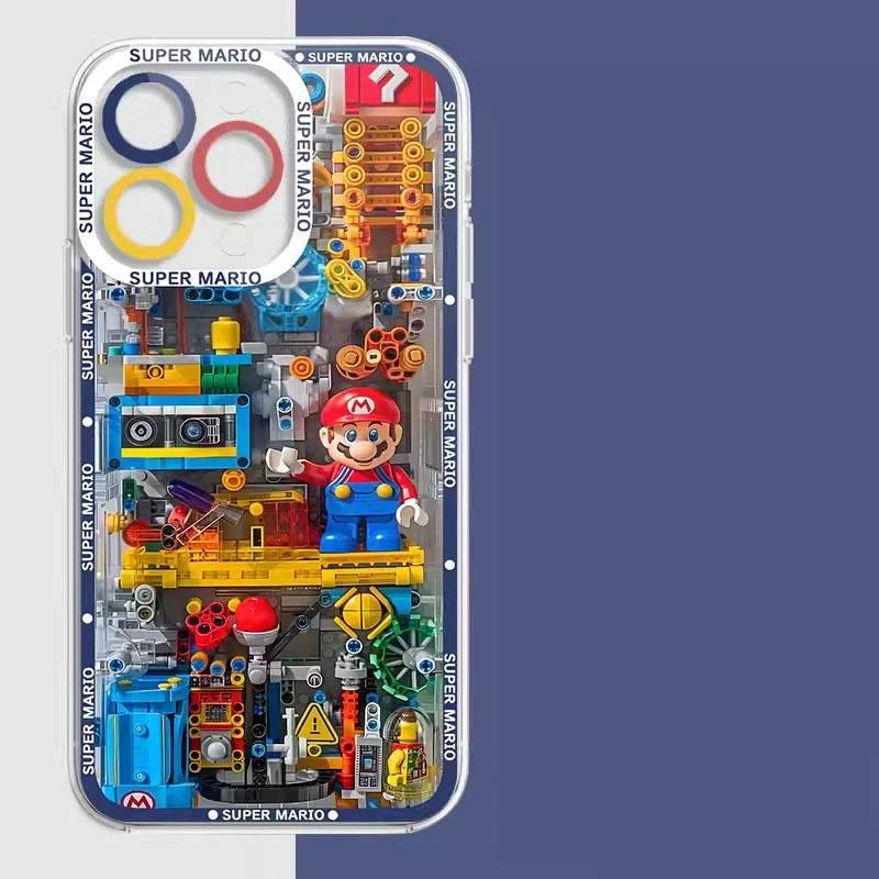 Cartoon Super M-Mario Blocks Phone Case For iPhone 17 Air 15 14 13 12 11 Pro Max 16 15 14 Plus Shockproof Soft Silicone Cover