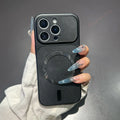 Big Windows Magnetic Phone Case For iPhone 13 14 15 16 17 Pro Max Magsafe Luxury Canvas Cloth Shockproof Protector Cover