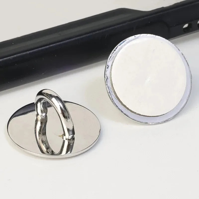Y2K Ins Mobile Phone Charm Hook Cute Adhesive Metal Mini Phone Grip Creative UniversalDIY Chain Ring Holder for IPhone Samsung