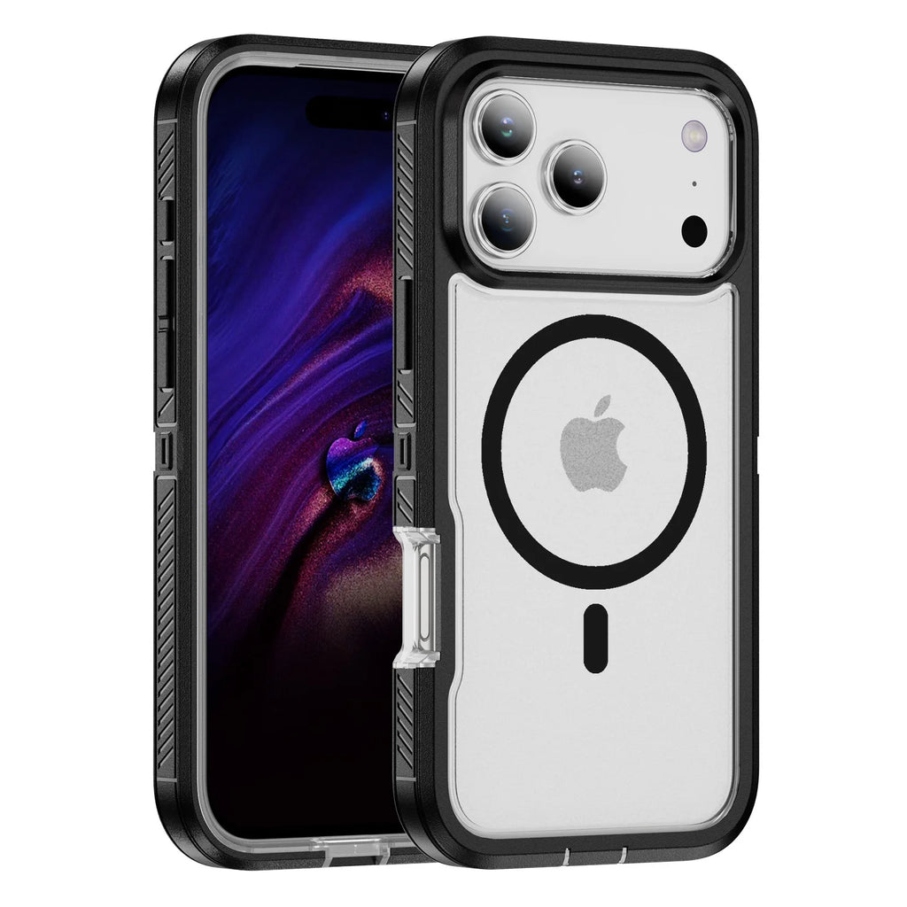 Rugged Military Grade Anti-Drop Ott Armor Case For IPhone17 Pro Max Air 16 15 14 Plus 13 12 For MagSafe Charging Protect Cover