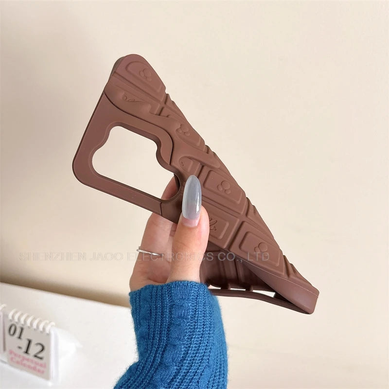 Cartoon 3D Melt Chocolate Mickey Minnie Phone Case For Samsung Galaxy S25 Ultra S24 S23 Ultra Plus FE Funny Soft Silicone Cover