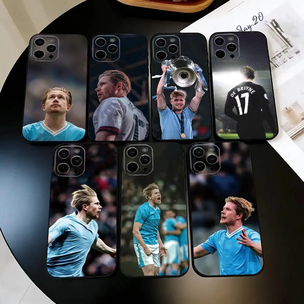 Football Star Kevin De Bruyne  Phone Case For iPhone 17, 16,15,14,13,12,11 Plus,Pro Max, Others Soft Black Cover
