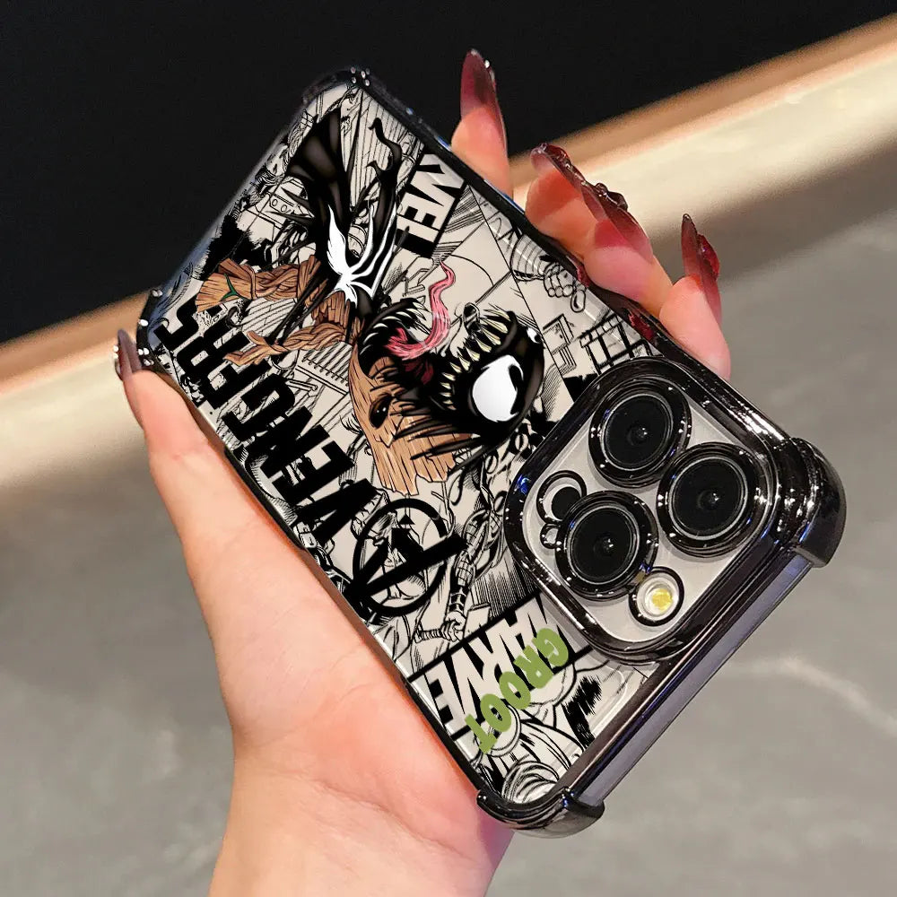 Baby The Avenger Marvel Groot Luxury Case For iPhone 17E 17 16 Pro 15 14 13 12 11 Pro Max 17 Air 16 E Plus Silicone Phone Cover
