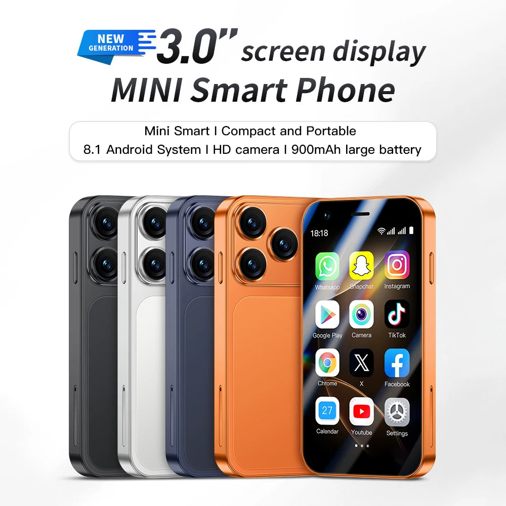 SOYES A17 Mini Android8.1 Smart Phone 3.0 Inches 2GB RAM 16GB ROM Dual SIM Standby Play Store 3G Little Phone