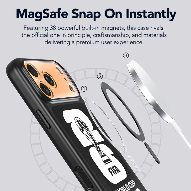 FIFA World Cup 2026 FIFA-F26C02 Magsafe Wireless Charging Phone Case For iPhone 17 Pro /iPhone 17 Pro Max Magnetic Bumper Case