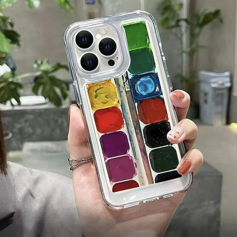 Artist Paint Pots Soft Phone Case For Samsung Galaxy S25 S24 Ultra S23 FE S22 S21 Plus A56 A55 A54 A36 A35 A16 A15 5G Cover