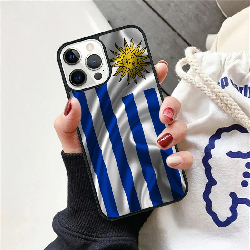 Uruguay National Flag Phone Case For iPhone 17 Air 15 16 Cover  11 13 14 Pro Max 12 Plus Max Fundas