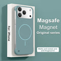 Frameless Solid Color Magnetic Case For iPhone 17 Air 16 15 14 13 12 11 Pro Max Plus 16E For Magsafe Hard PC Matte Back Cover