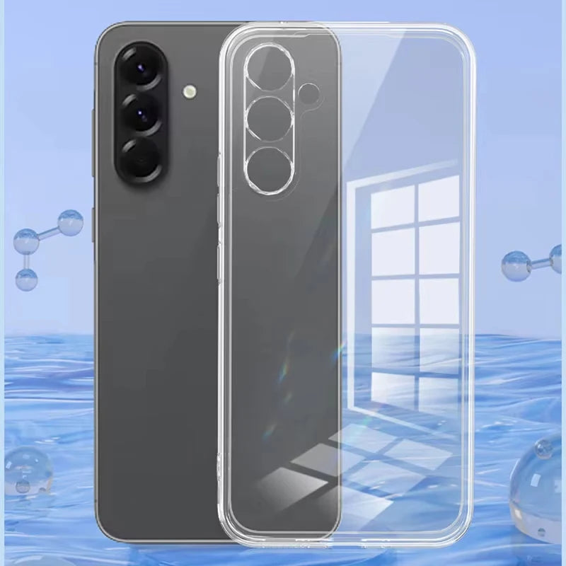 Crystal Clear Transparent TPU Phone Case For Samsung S26 S25 S24 S23 S22 S21 S20 Ultra Plus FE Silicone Soft Cases Accessories