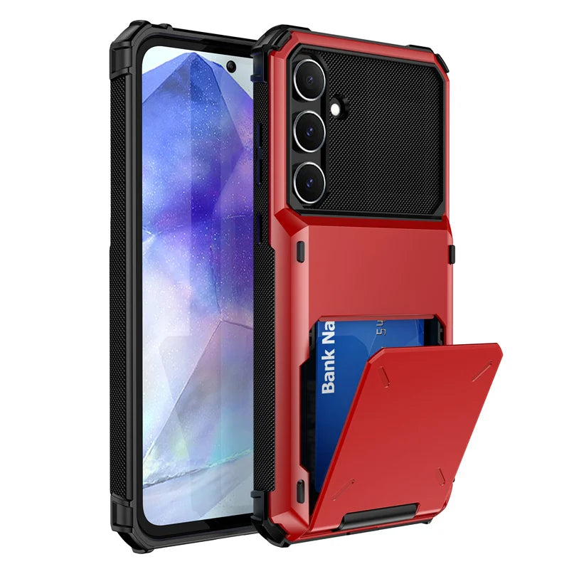 Wallet Credit Flip Card Slot Phone Case For iPhone 15 14 13 12 11 Pro Max Mini X XR XS 7 8 Plus Armor TPU Shockproof Back Cover