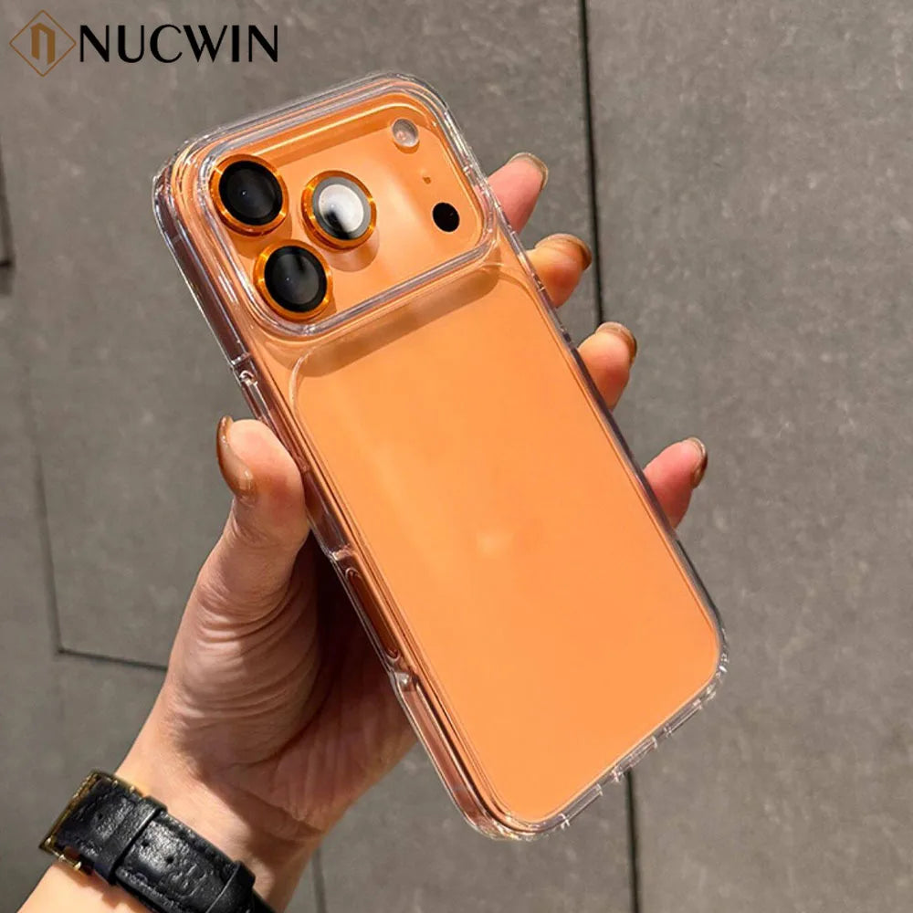 Luxury Translucent Matte Phone Case for iPhone 17 Pro Max 17Air  PC TPU Hybird Transparent Armor Phone Cover for iPhone 17 Pro