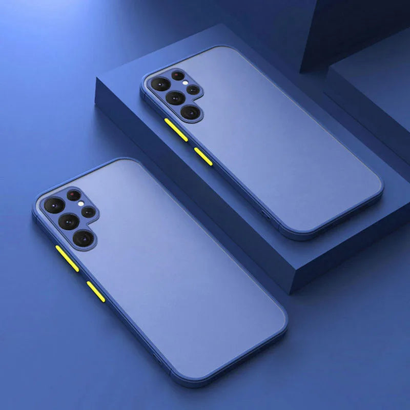 Shockproof Armor Phone Case For Samsung Galaxy S25 S24 S23 FE S22 Ultra Cover Samsung S21 S20 Plus FE Matte Hard PC Bumper Cover