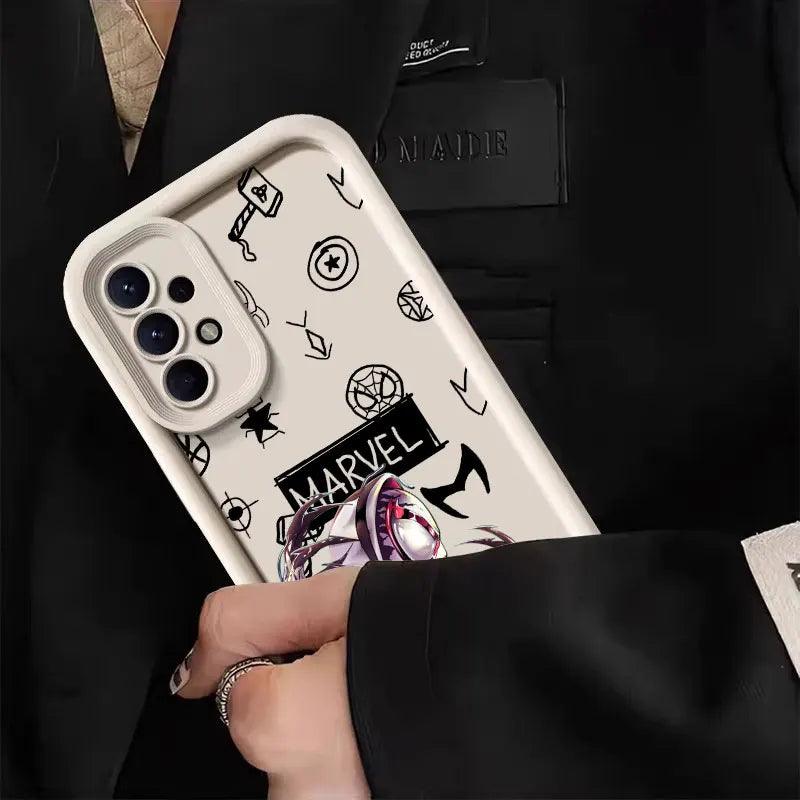 Marvel Case For Samsung Galaxy A57 A56 5G A37 A36 A17 A07 A26 A16 A06 A55 A52 A14 A73 A34 Soft Cover Terror Spiderman Gwen Venom