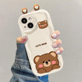 3D Cute Rabbit Bear Frog Cat Ear Doll Case For Samsung Galaxy A15 A54 A21S A22 A23 A24 A31 A32 A33 A34 S24 Plus Ultra CoverDoll