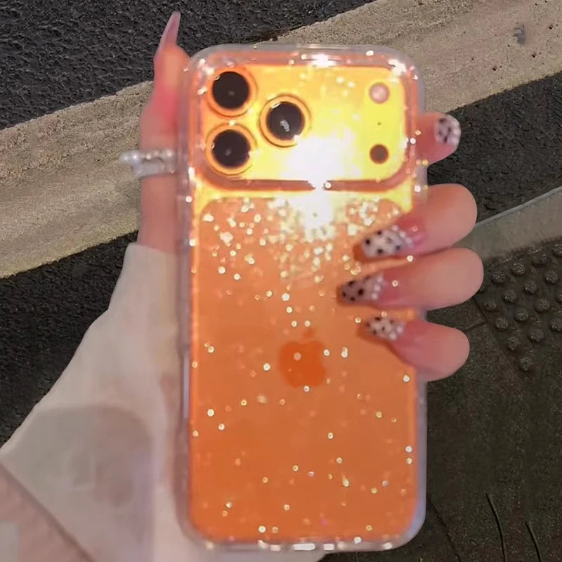 Luxury Bling Glitter Clear Case For iPhone 17 Air 16 15 14 13 12 11 ProMax 7 8 Plus X XS XR SE Shockproof Transparent Soft Cover