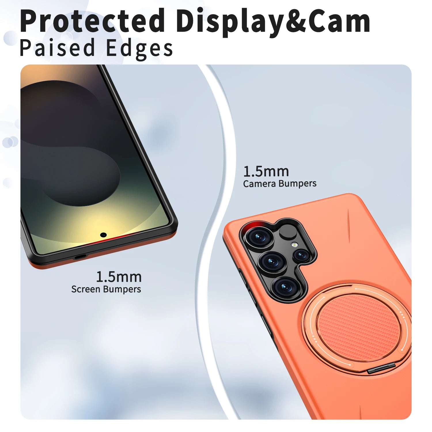 Dual Layer For Magsafe Bracket Phone Case For Samsung Galaxy S26 S25 Edge S24 S23 FE Plus S22 Ultra Folding Stand Magnetic Cover