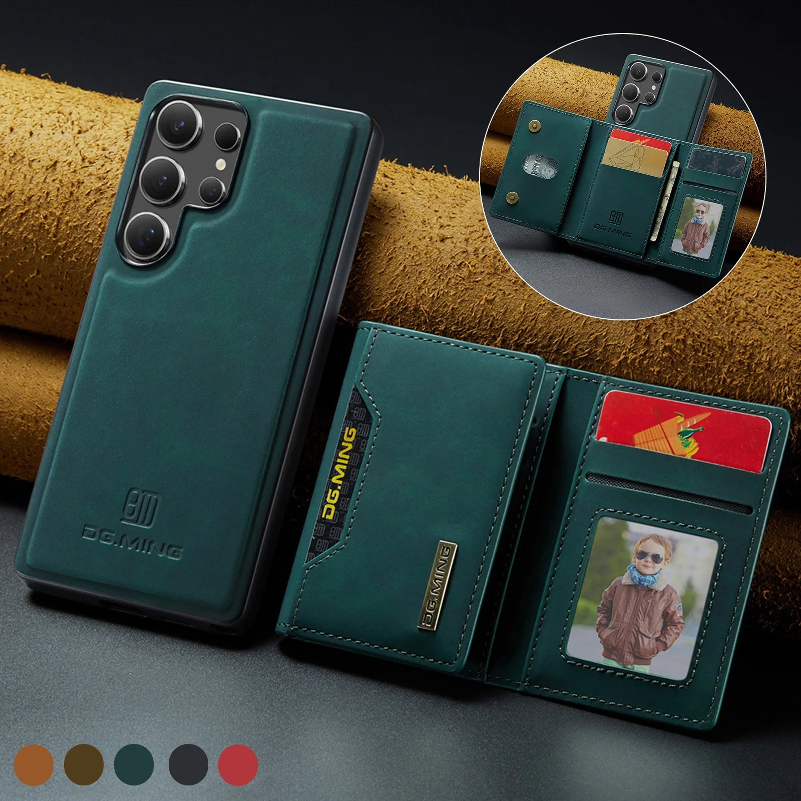 2 In 1 Case For Samsung Galaxy S26 S25 S24 S23 S22 Ultra S25 Edge A56 A36 A55 Wallet Magnetic Leather Card Holder Pocket Cover