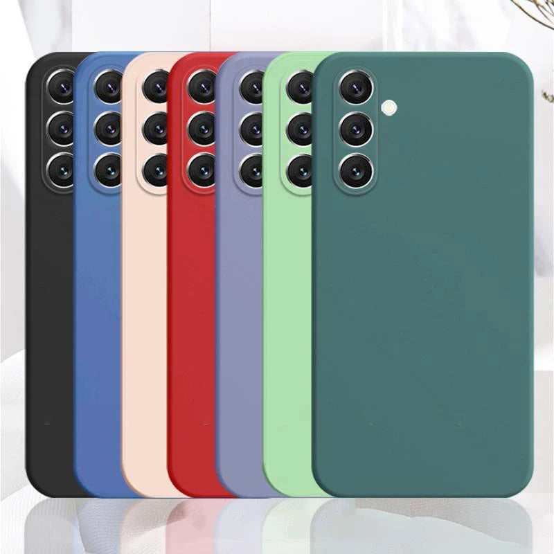 Shockproof Liquid Silicone Phone Case For Samsung Galaxy S24 S25 S21 S22 S23 FE S 25 edge 24 Plus Ultra Thin Matte Cases Fundas