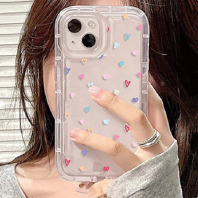 Small Flower Stars Soft Case For iPhone 17 16 16e 14 13 12 Mini 11 15 Pro Max X XR XS 13Pro 17 Air Anti-drop Airbag Cover Funda