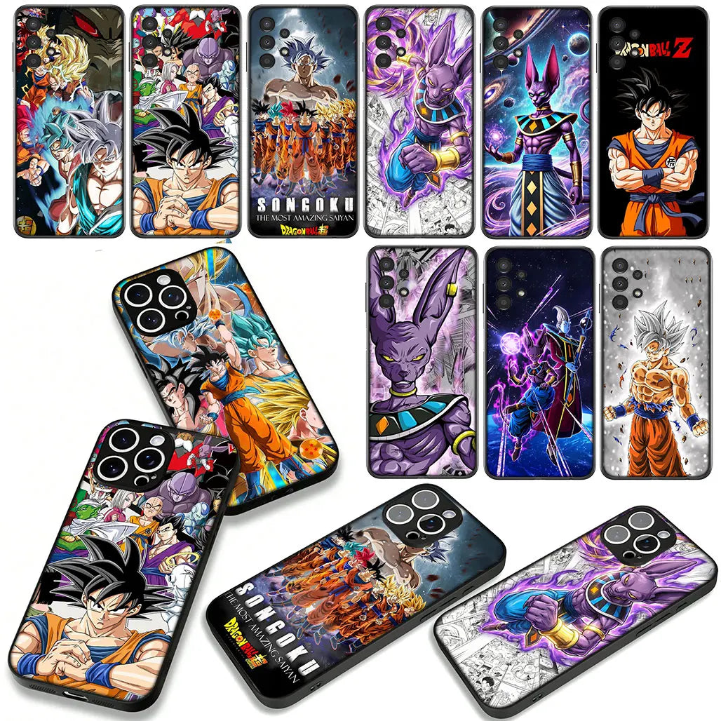 Whis Beerus Dragon Gokus Ball Super Phone Case for Samsung Galaxy S25 S24 S22 S23 FE Ultra Plus A56 A05 A06 A15 A16 A55 S7 Edge
