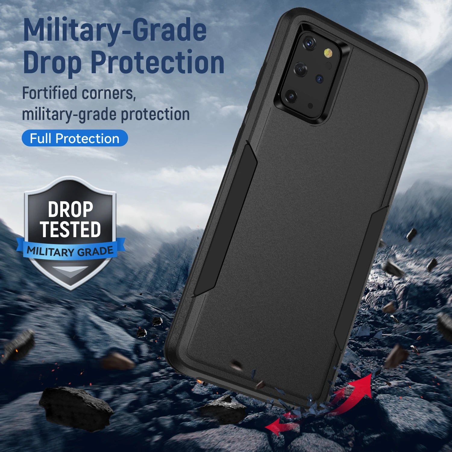 Non-Fingerprint Armor Case for Samsung Galaxy S25 FE A17 Edge S24 S25 S23 S20 5G S21 Plus S22 Ultra A55 A35 A15 A16 A36 A56 5G