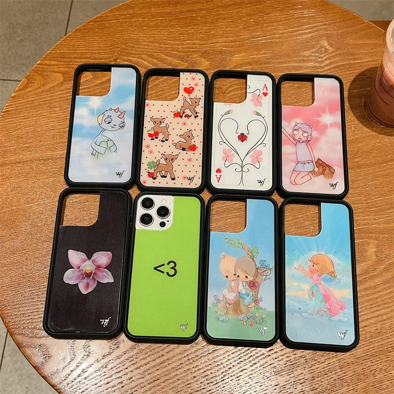 Wildflower Orchid Lila Moss Phone Case For iPhone 17 16 15 14 13 12 Pro Max Plus wf Precious Moments Emergency Intercom Cover