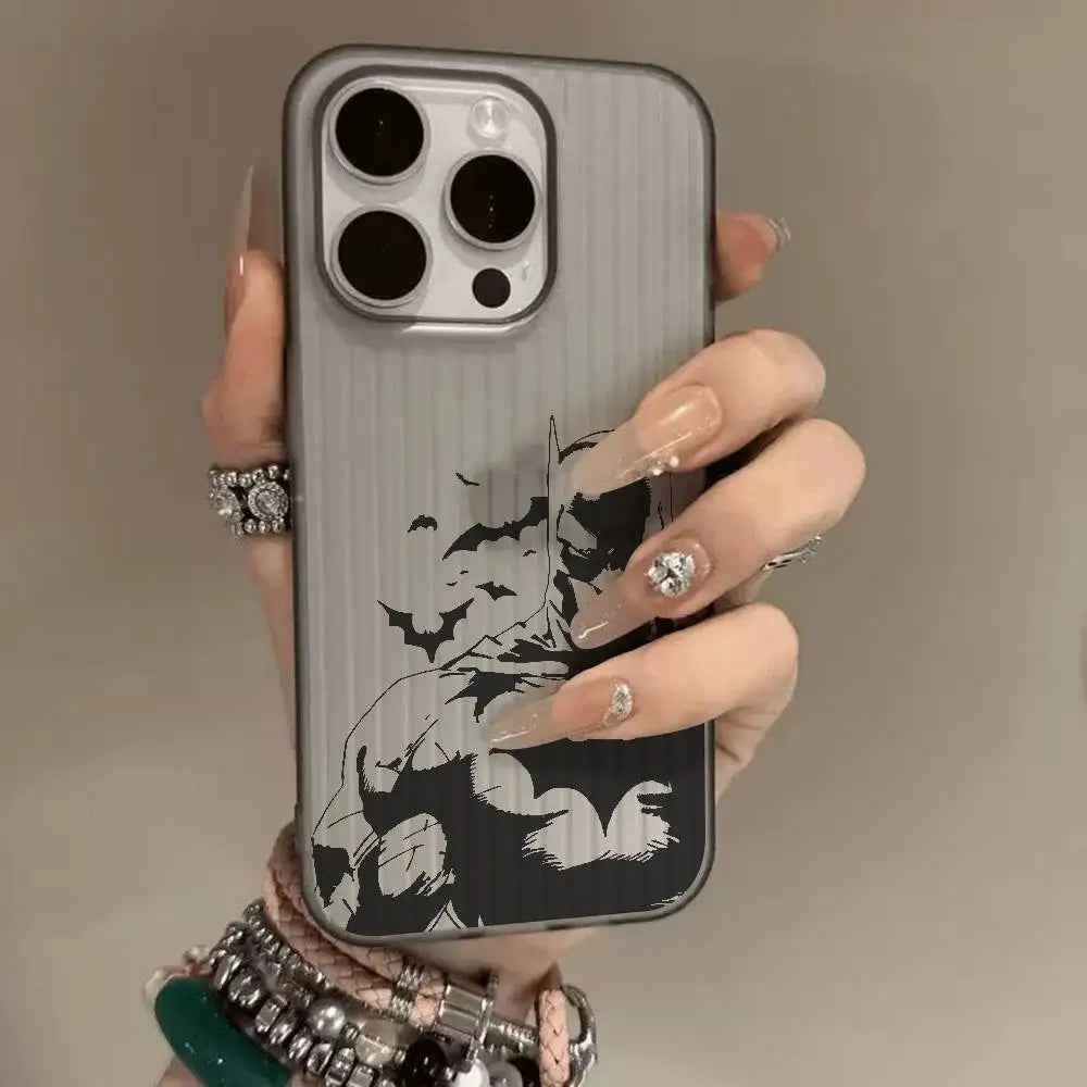 Black-B Movie Phone Bat-ManS Case For iPhone 17 16e 16 15 14 13 12 11 mini Pro Max X XR 8 7 Air Plus Anti Fall Matte Back Cover