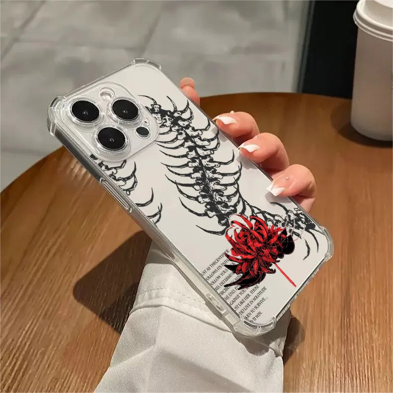 Anime Cool Tokyo Ghoul Phone Case For iPhone 17 16e 16 15 14 13 12 11 Mini Air Pro Max XR XSMax 7 8 Plus Anti Fall Transparent