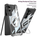 S26 Ultra Airbag For Magnetic Bracket Holder Phone Case for Samsung Galaxy S26 S25 Ultra Shockproof Clear Cover For S26Ultra