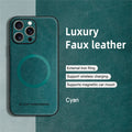 For Magsafe Magnetic Leather Phone Cases For iPhone 17 16 13 15 14 11 12 Pro Max Plus 16e Wireless Charging Cover For iPhone Air