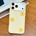Cute 3D Flowers Silicone Phone Case For iPhone 11 12 13 14 15 16 17 Pro Max Plus Floral Candy Shockproof Bumper Protective Cover