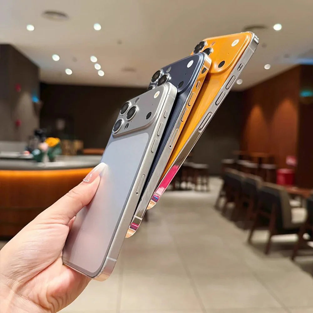 For iPhone 16 15 14 13 Pro Max Convert Change to 17 Pro Max Back Sticker Camera Protection Cover With Fake Camera Lens Protector