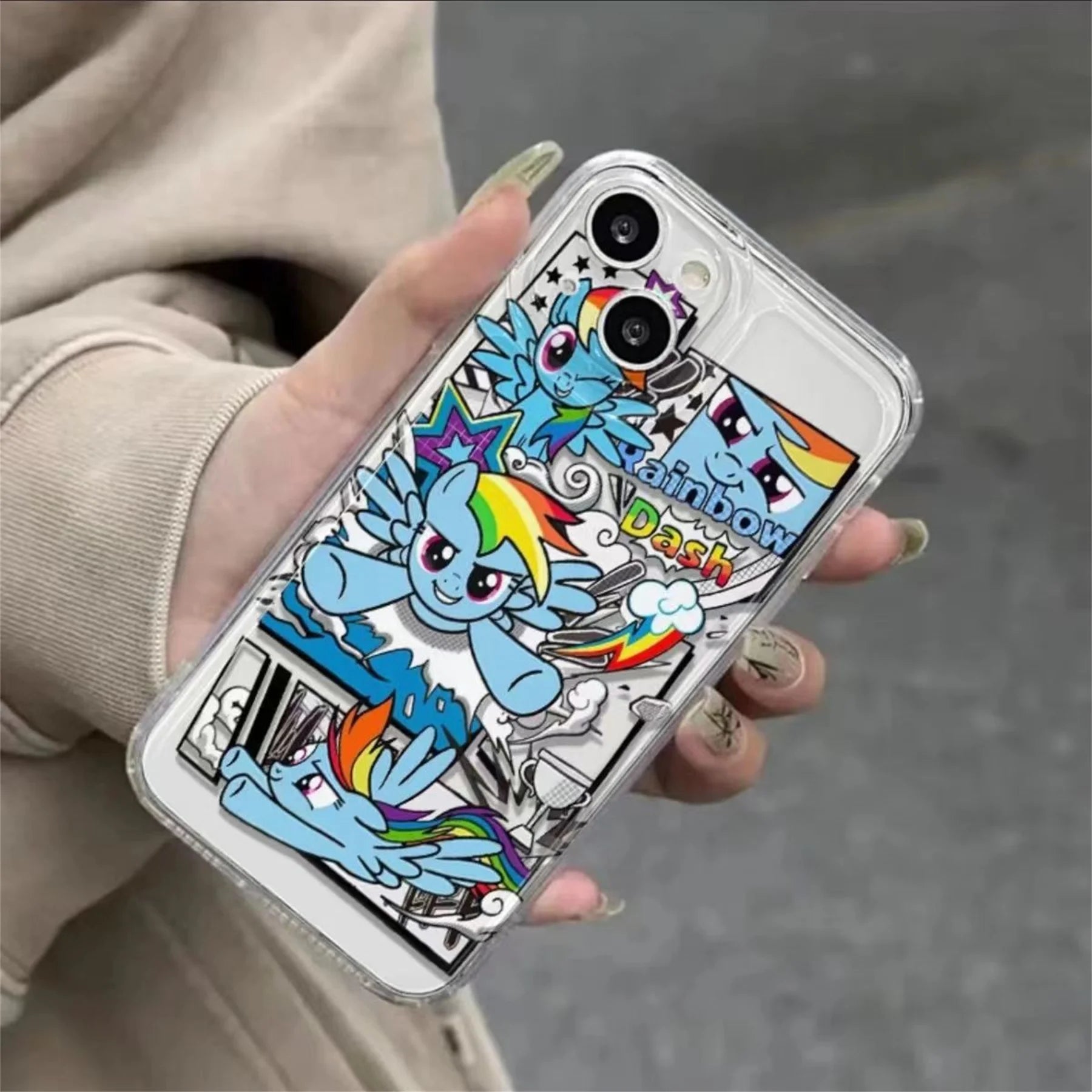 My Little Pony Rainbow Phone Case For iPhone 17 16e 16 15 14 13 12 11 Mini Air Pro Max X XR XSMax 7 8 Plus Transparent Cover