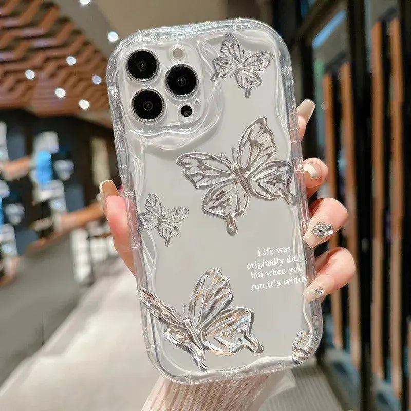 Butterfly Pattern Phone Case For Samsung Galaxy S25 FE S24 S23 S22 S21 Ultra Plus A16 A26 A25 A24 A36 A56 A55 A54 Silicone Cover