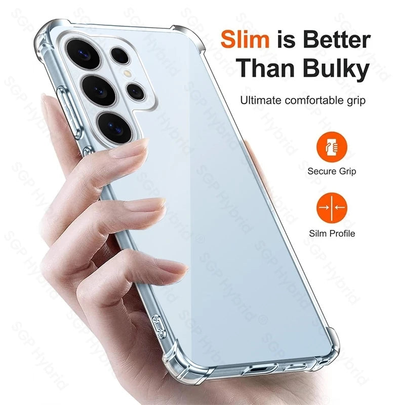 S26Ultra Case Anti-Yellow Clear TPU Soft Cover For Samsung Galaxy S26 Ultra SamsungS26 S 26 Plus S26+ 5G Armor Shockproof Coque