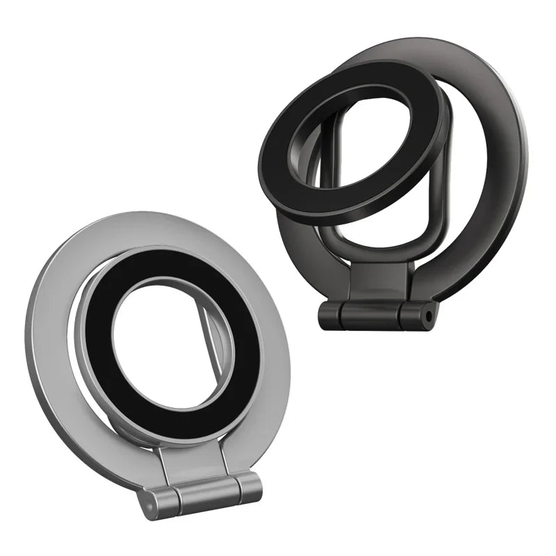 2026 Double-Sided For MagSafe Phone Holder for iPhone 17 16 15 Foldable 360° Rotating Stand Strong Magnet & Finger Grip Suppor