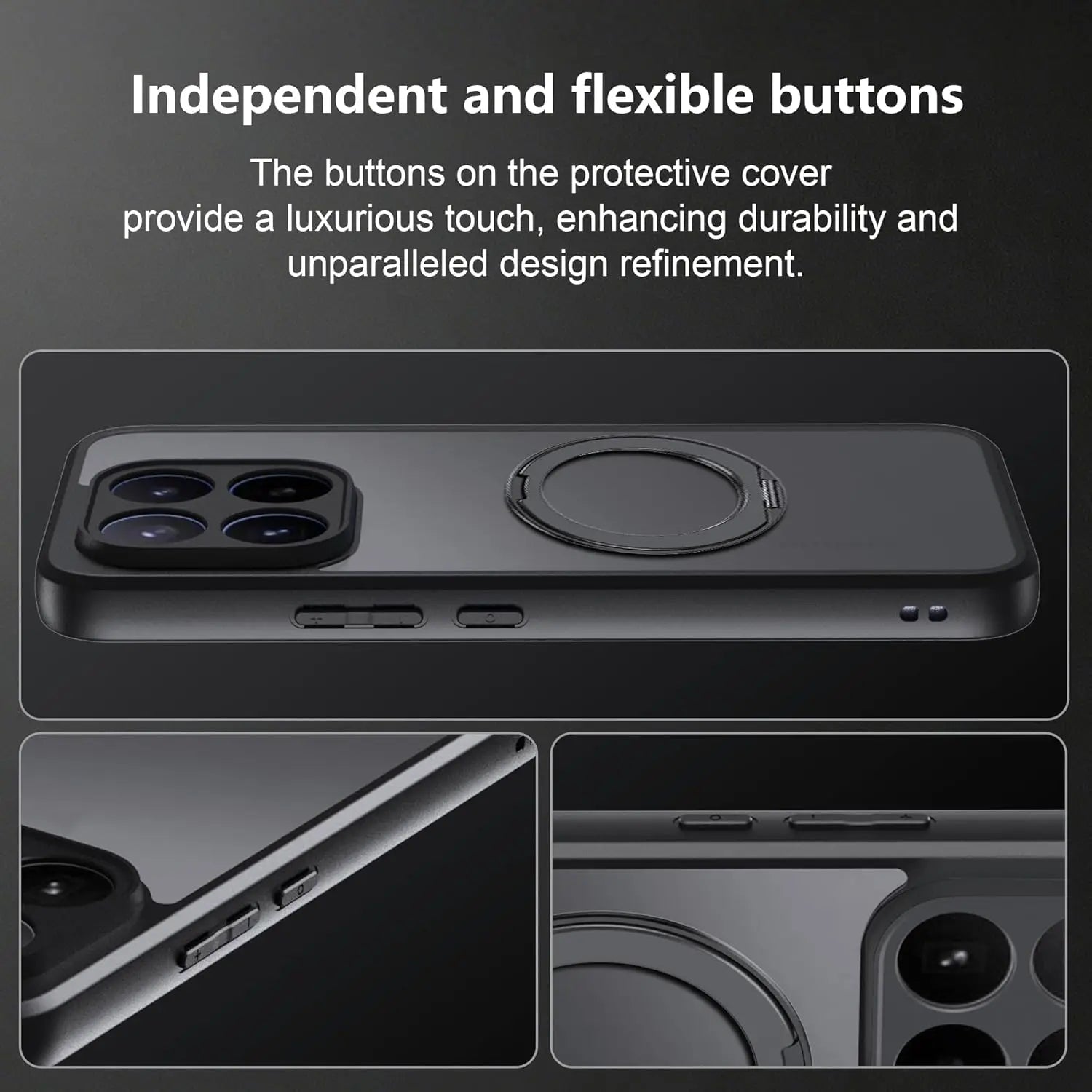 360° Rotating Kickstand Hard Magnetic Wireless Charging Shockproof Cover Case for Xiaomi 17T 17TPro Pro