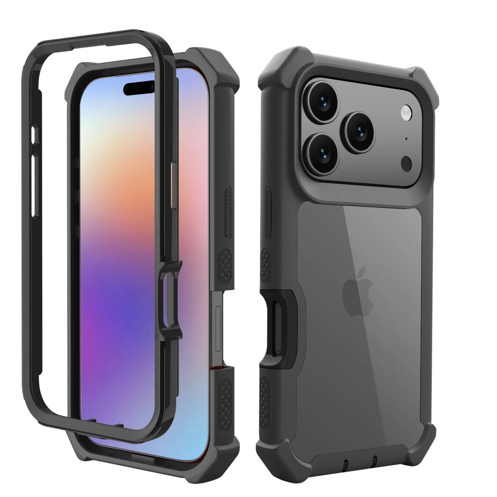 Armor Shockproof Case for iPhone 17 Air 16 E 15 14 Plus 13 12 11 Pro Max Matte Bumper Transparent Acrylic Hard Protective Cover